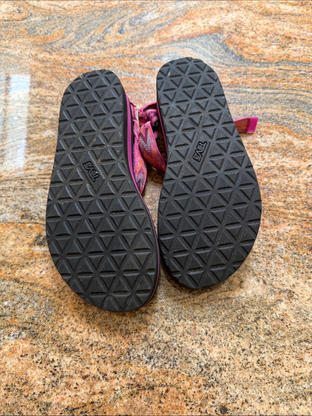 Teva Women’s Pink and Orange Patterned Strap Sandals size 9 - Picture 5 of 6